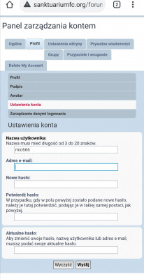 Hmmm a wpisałeś aktualne hasło logowania ?